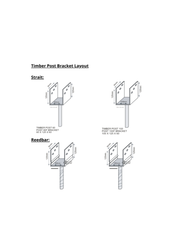Timber Post Brackets Dimensions